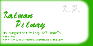 kalman pilnay business card